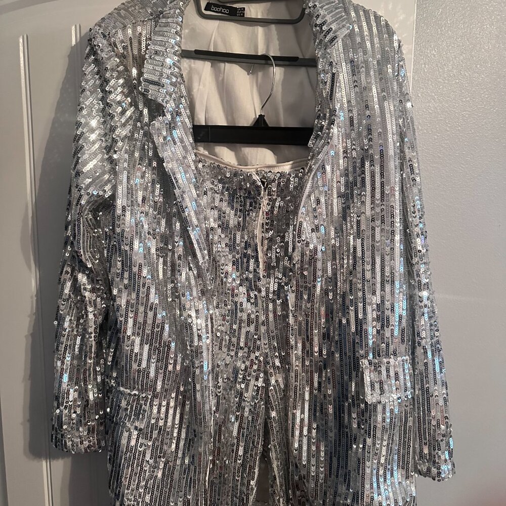 Sequin Silver Suit - image 2